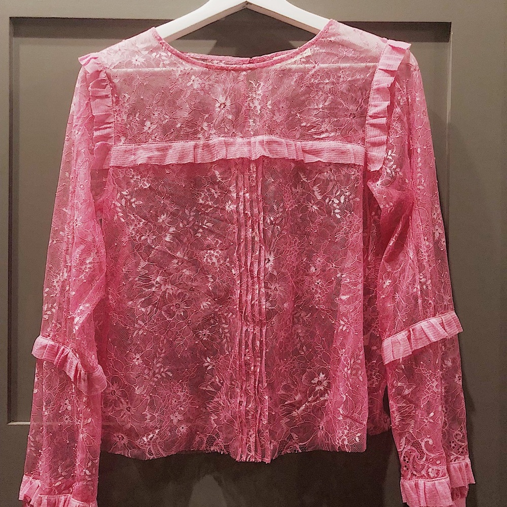 Lace Top in Pink by For Love and Lemons
